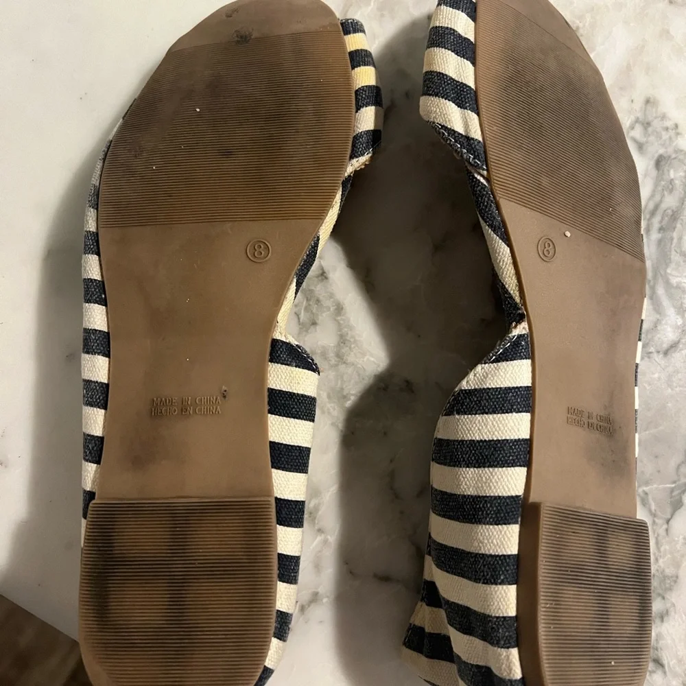 $5 ADD ON Old Navy sandals nautical Canvas Stripe‎ Flats Slides